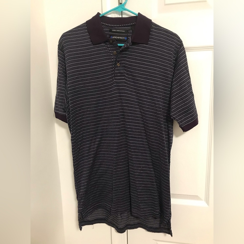 Men’s Architect polo shirt size small double mercerized 100% cotton EUC purple